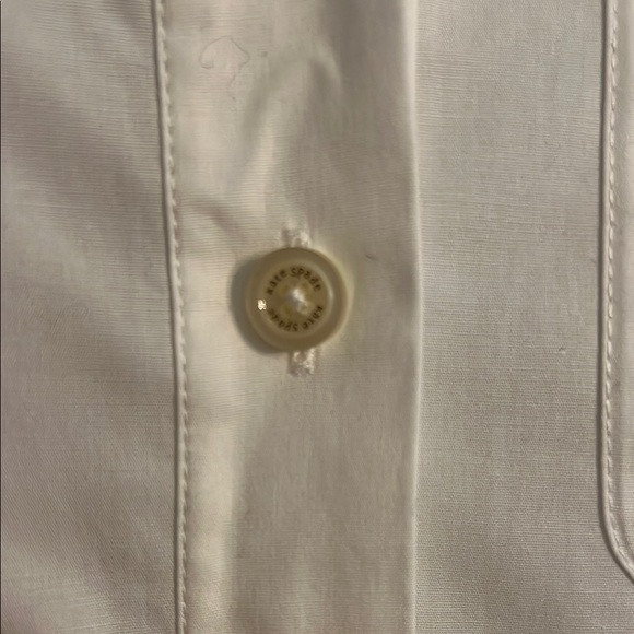 Kate Spade “Mrs.” White Button-Up Shirt NWT - Picture 6 of 6